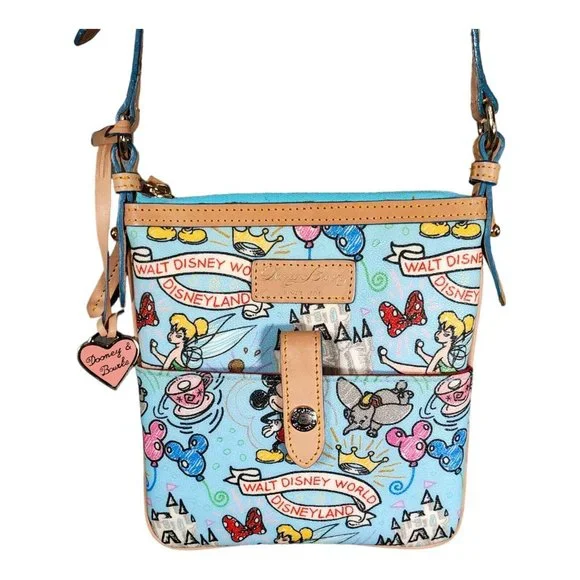 Dooney & Bourke Disney Sketch Letter Carrier Crossbody Handbag Purse Hipster - Picture 3 of 9